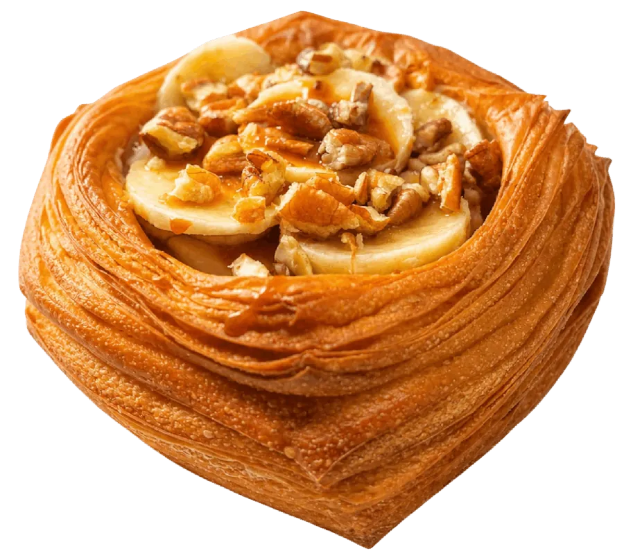 Croissant Banoffee con cajeta, nuez y plátano