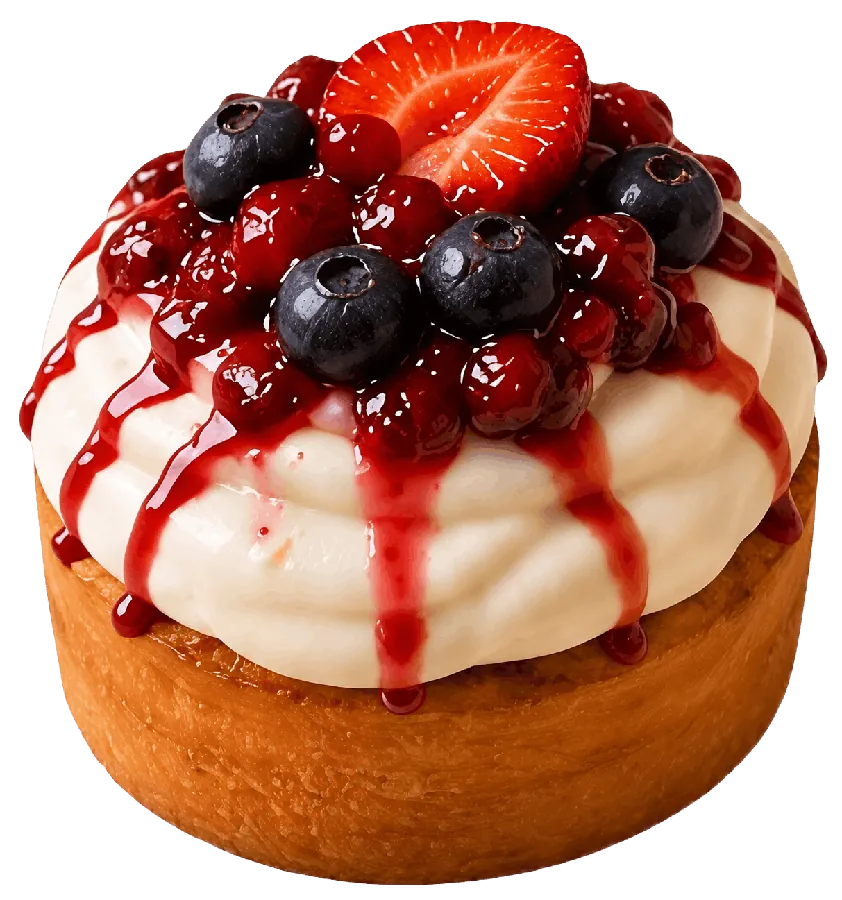Cinnamon roll de frutos rojos
