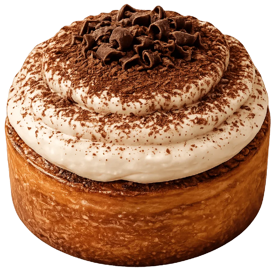 Cinnamon roll estilo tiramisú