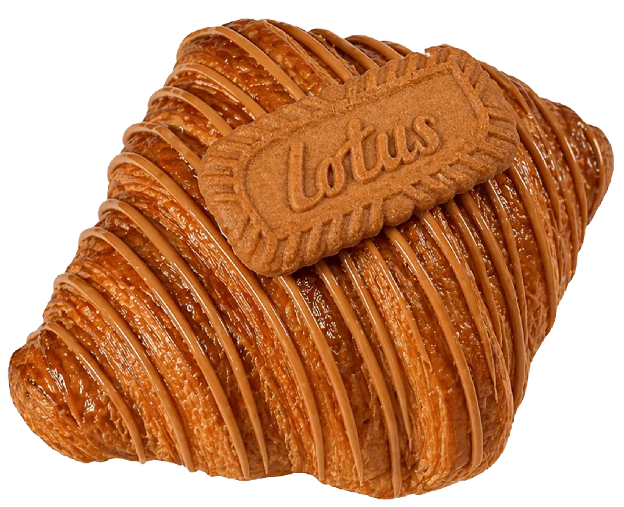 Croissant relleno de crema Lotus Biscoff