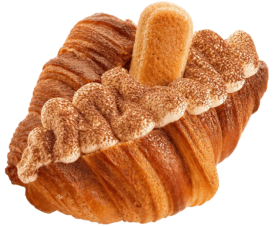 Croissant estilo tiramisú